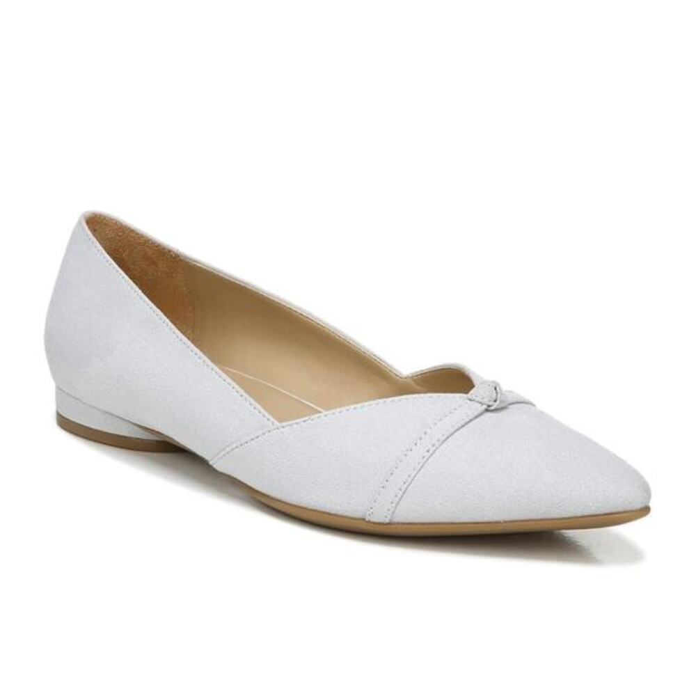 Naturalizer Women's Beau Pointed Toe Suede Flat Urban Mist Gray Size 9.5 M‎